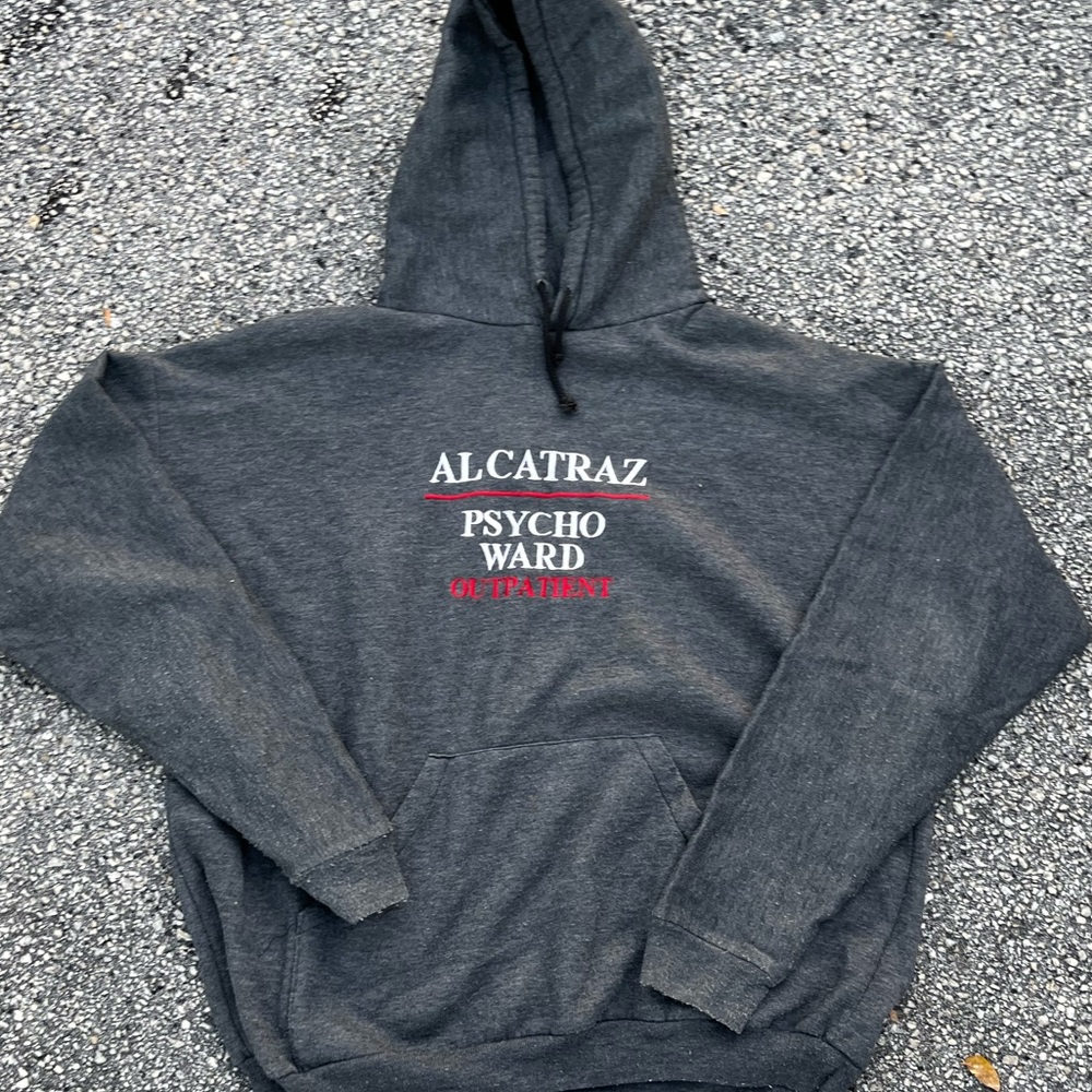 Vintage 80s Alcatraz prison hooded sweatshirt - Picture 1 of 3